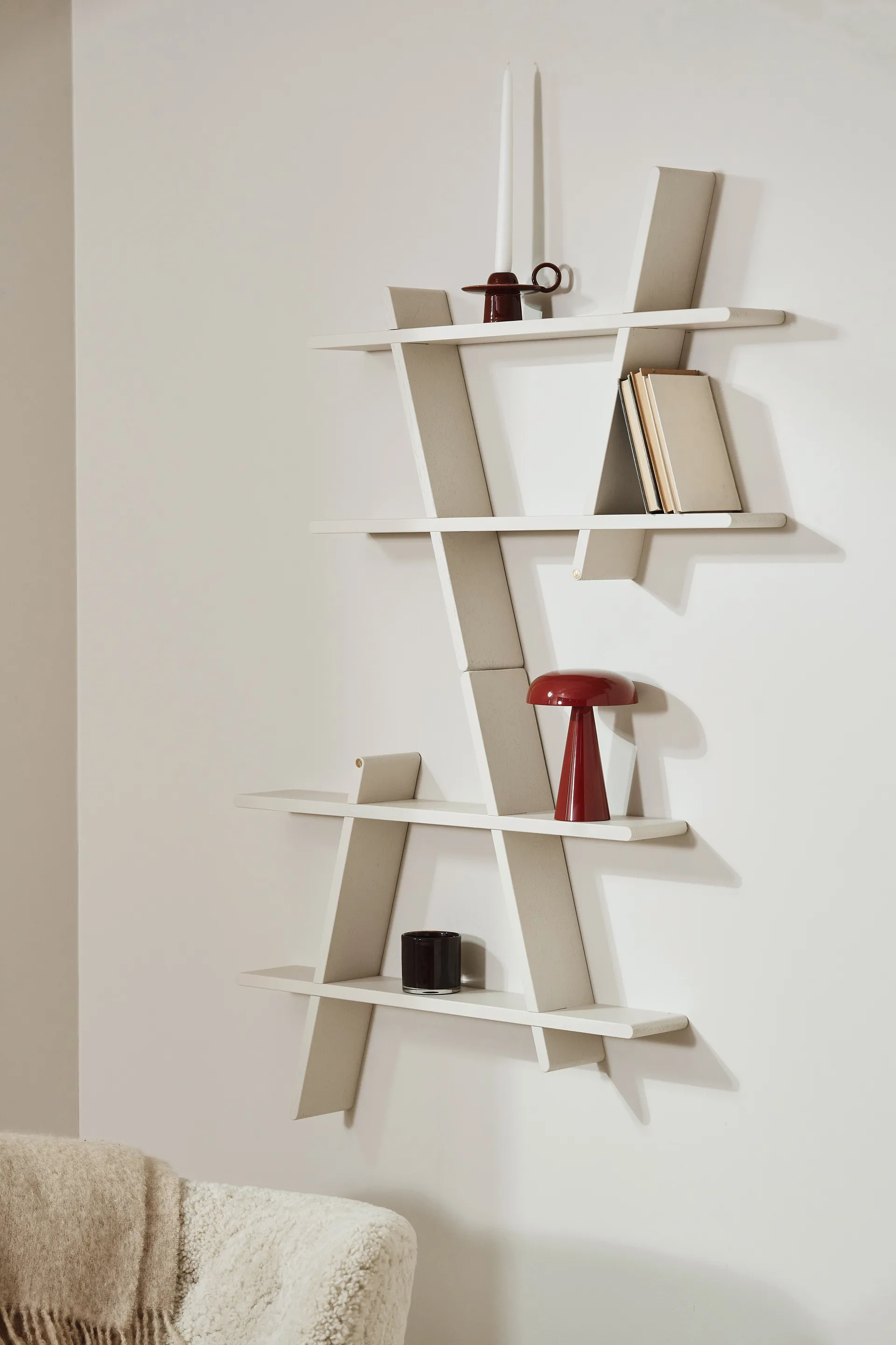 Półka ścienna A-Shelf Special Edition, Light beige L 78x12x67 cm Andersen Furniture