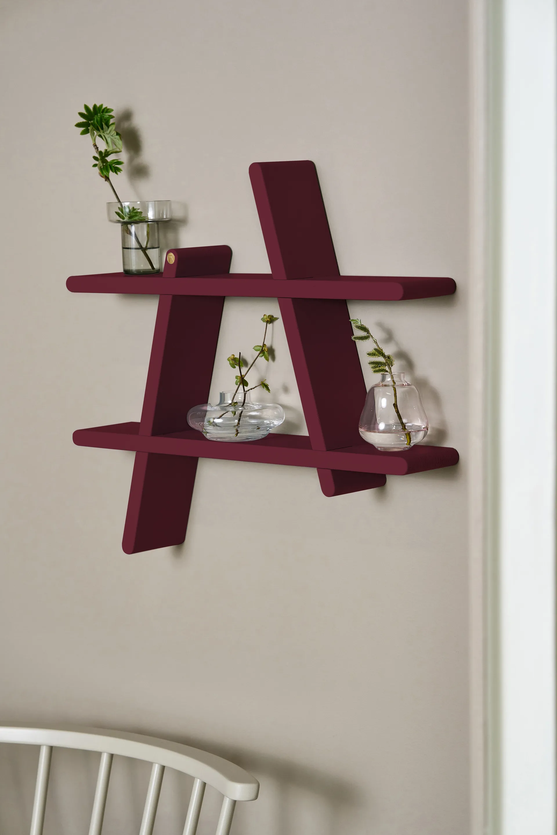 Półka ścienna A-Shelf Special Edition, Wine red L 78x12x67 cm Andersen Furniture