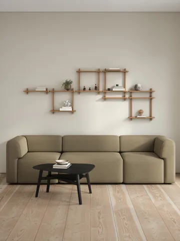 Półka ścienna Treat Double - Oiled Nature Oak, 50x12x50 cm - Andersen Furniture