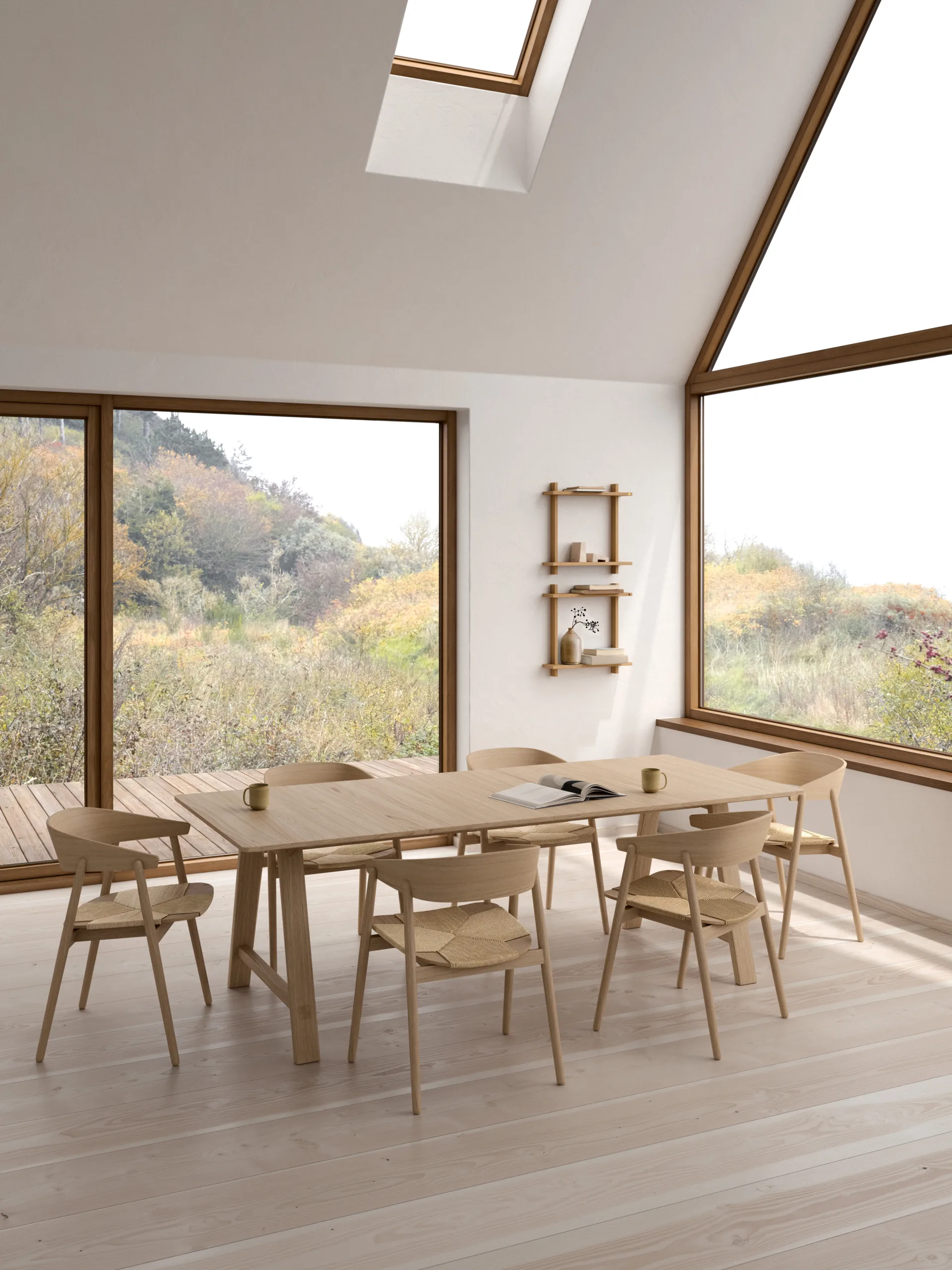 Półka ścienna Treat Double, Oiled Nature Oak, 50x12x50 cm Andersen Furniture