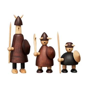 The vikings of Denmark drewniana figurka 3 sztuki - Stained beech - Andersen Furniture