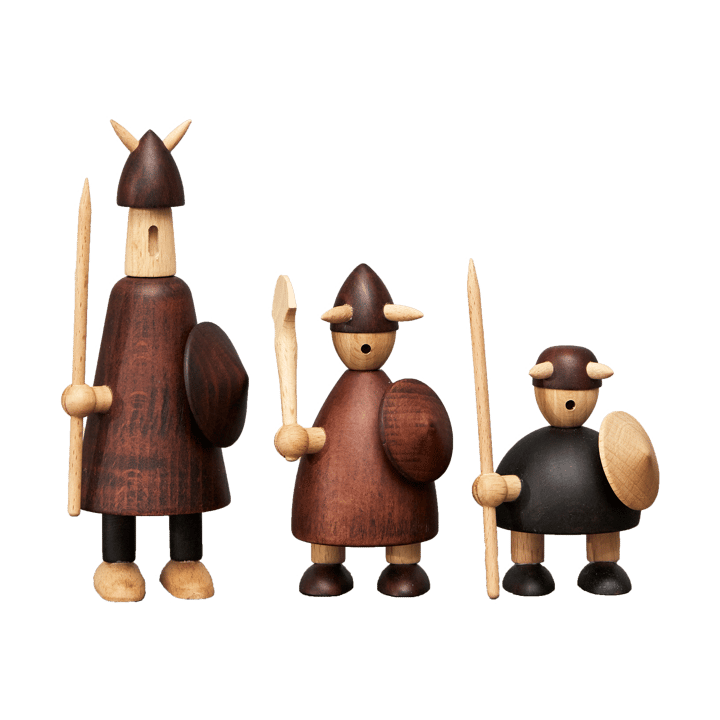 The vikings of Denmark drewniana figurka 3 sztuki - Stained beech - Andersen Furniture