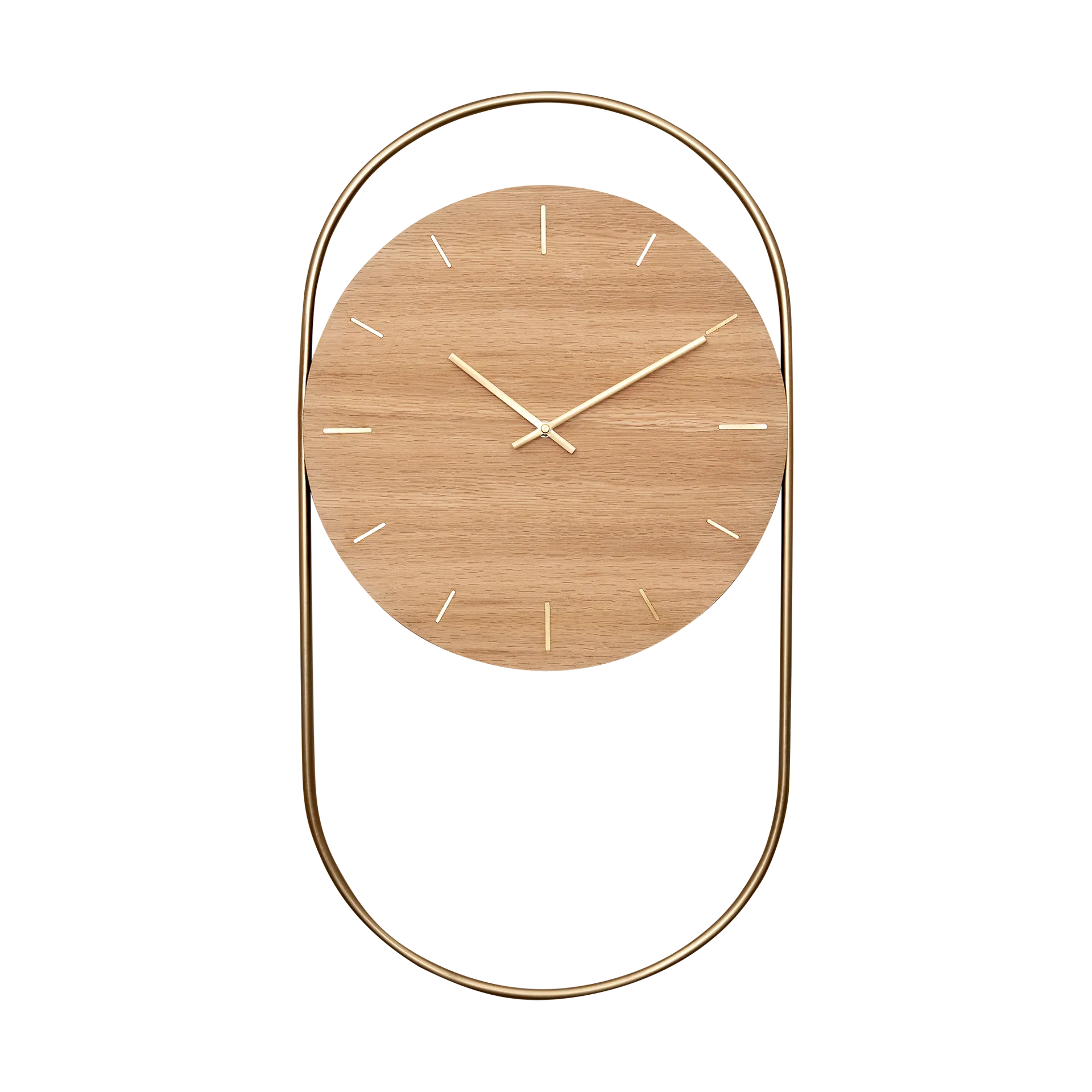 Zegar ścienny A-Wall 41x76 cm, Oak-brass Andersen Furniture