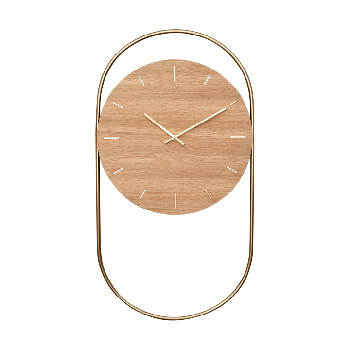 Zegar ścienny A-Wall 41x76 cm - Oak-brass - Andersen Furniture