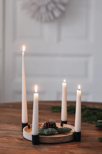 Świecznik adwentowy Luna Ø27 cm - Dąb-stal - Applicata