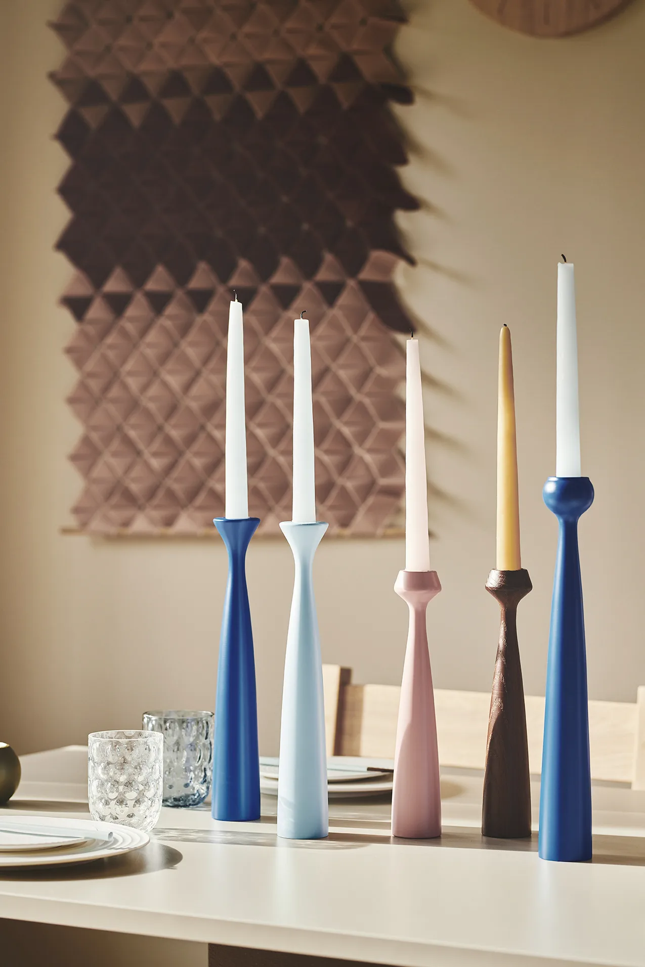 Świecznik Blossom Rose 29 cm, Sky blue Applicata