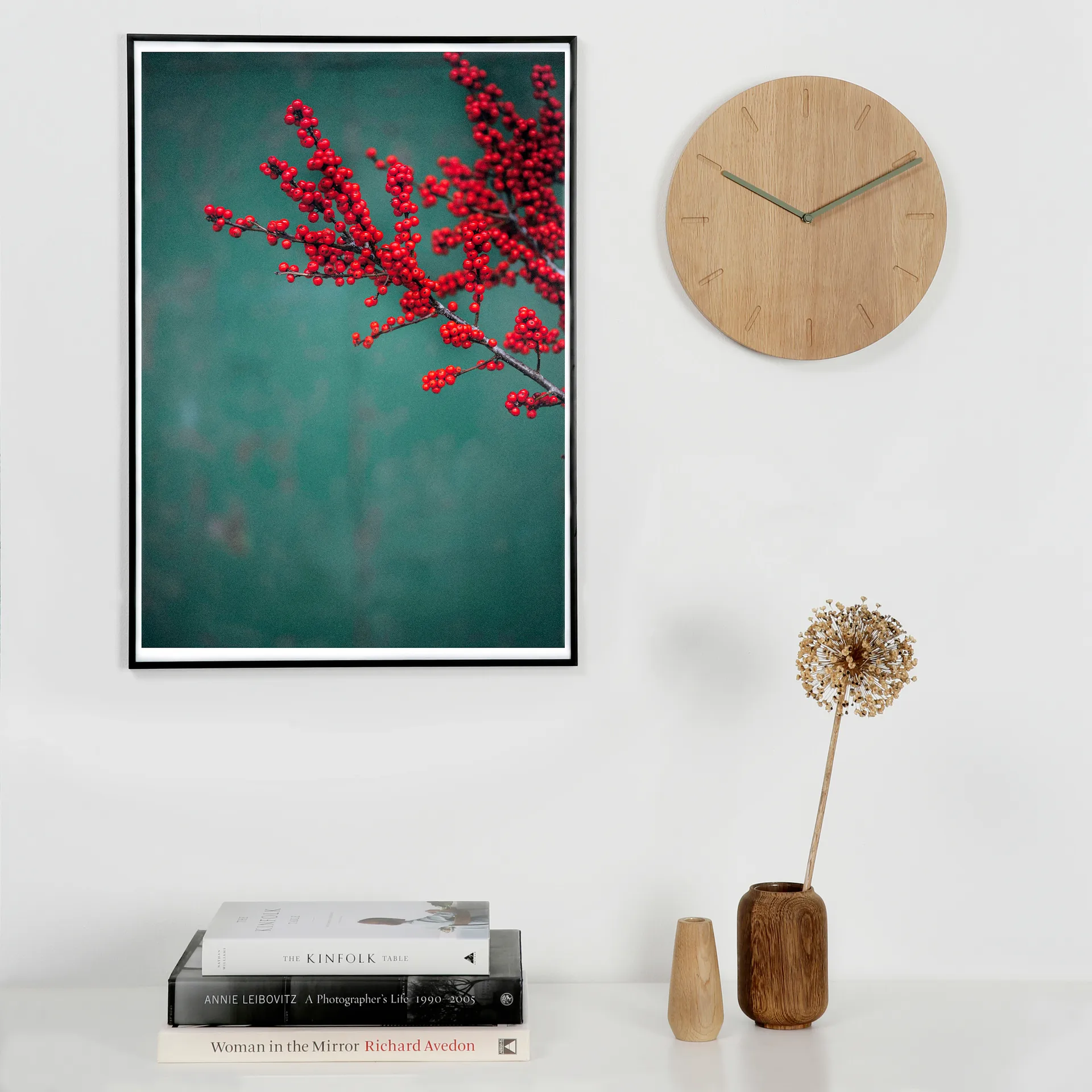 Zegar ścienny Watch:Out dębowy, dąb-stal Applicata