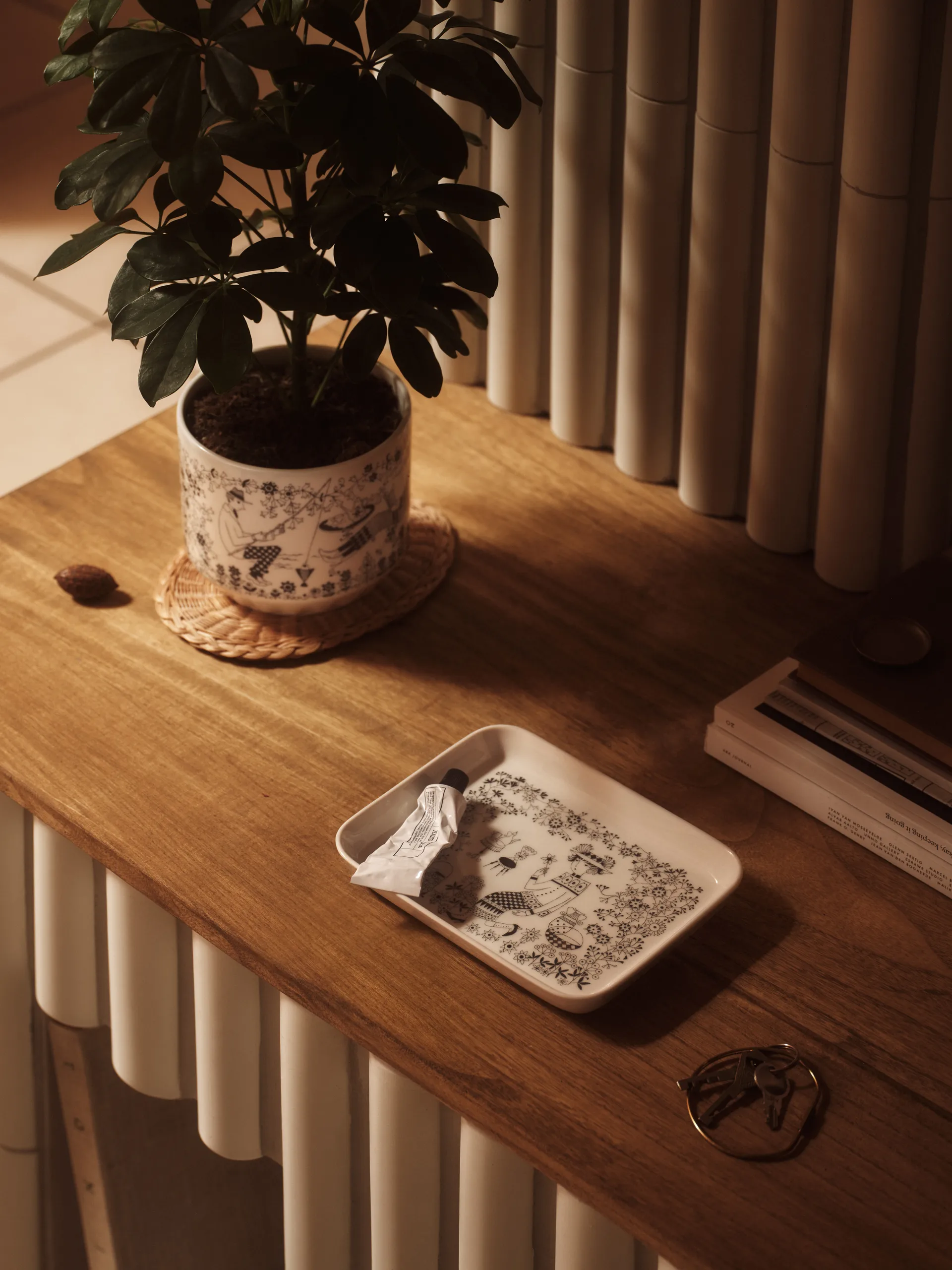 Doniczka Emilia Ø14 cm, Czarno-biały Arabia