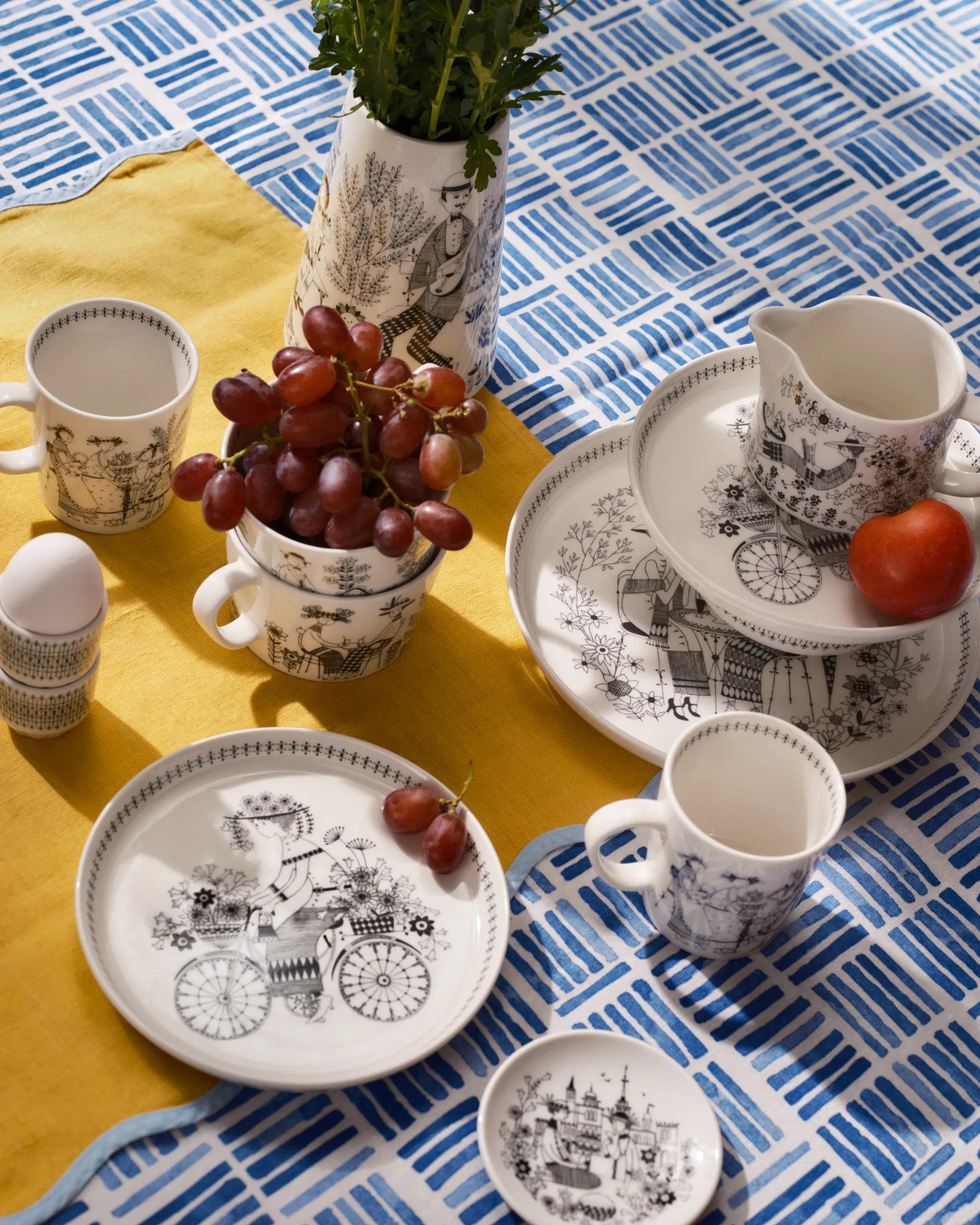 Emilia kieliszdąb do jajka 4 cl 2-pack, Czarny-biały Arabia