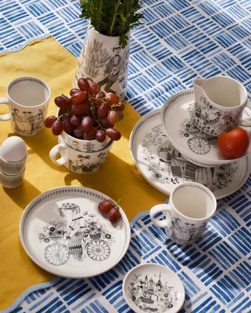 Emilia kubek 400 ml - Czarny-biały - Arabia