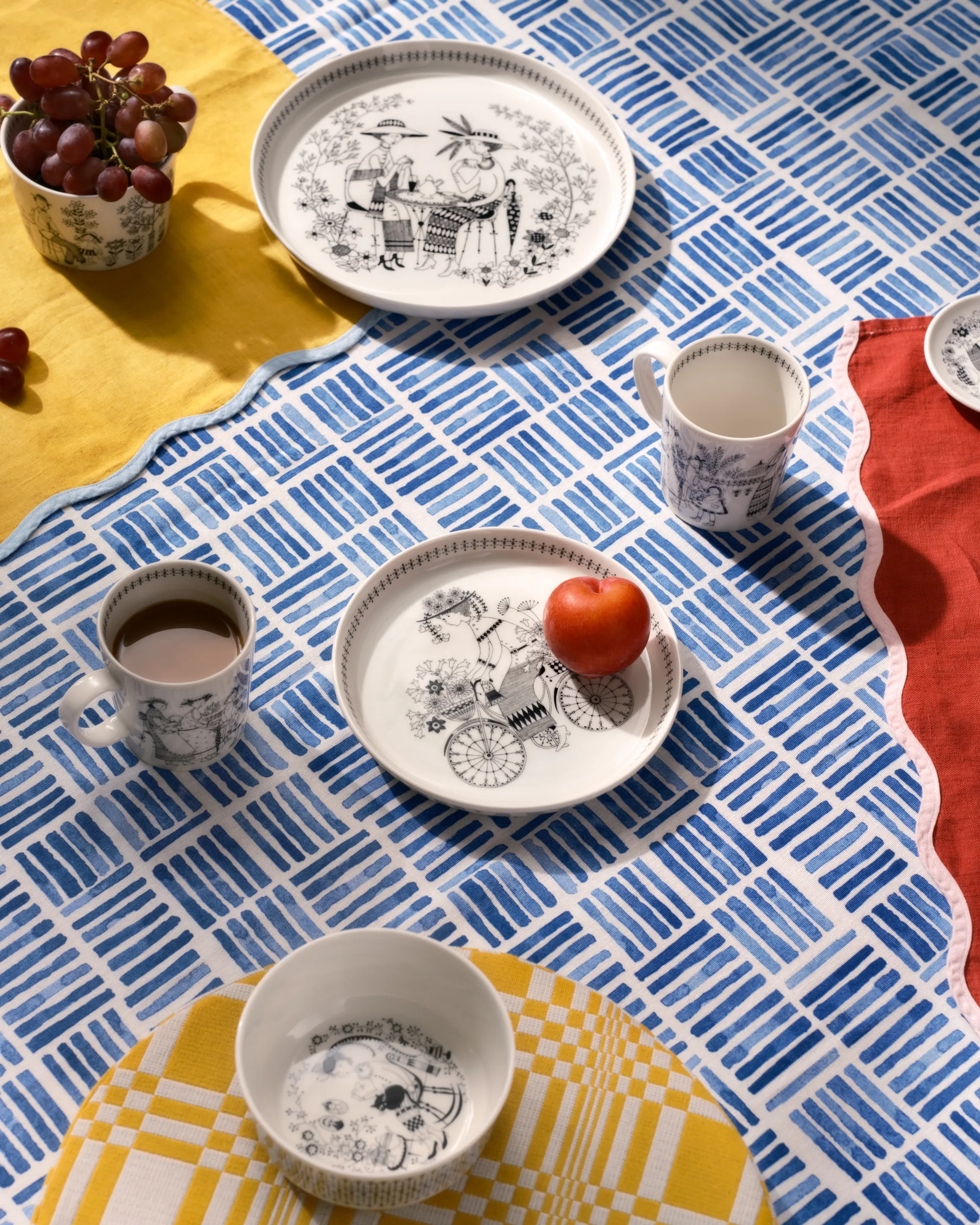 Emilia miska Ø13 cm, Czarny-biały Arabia