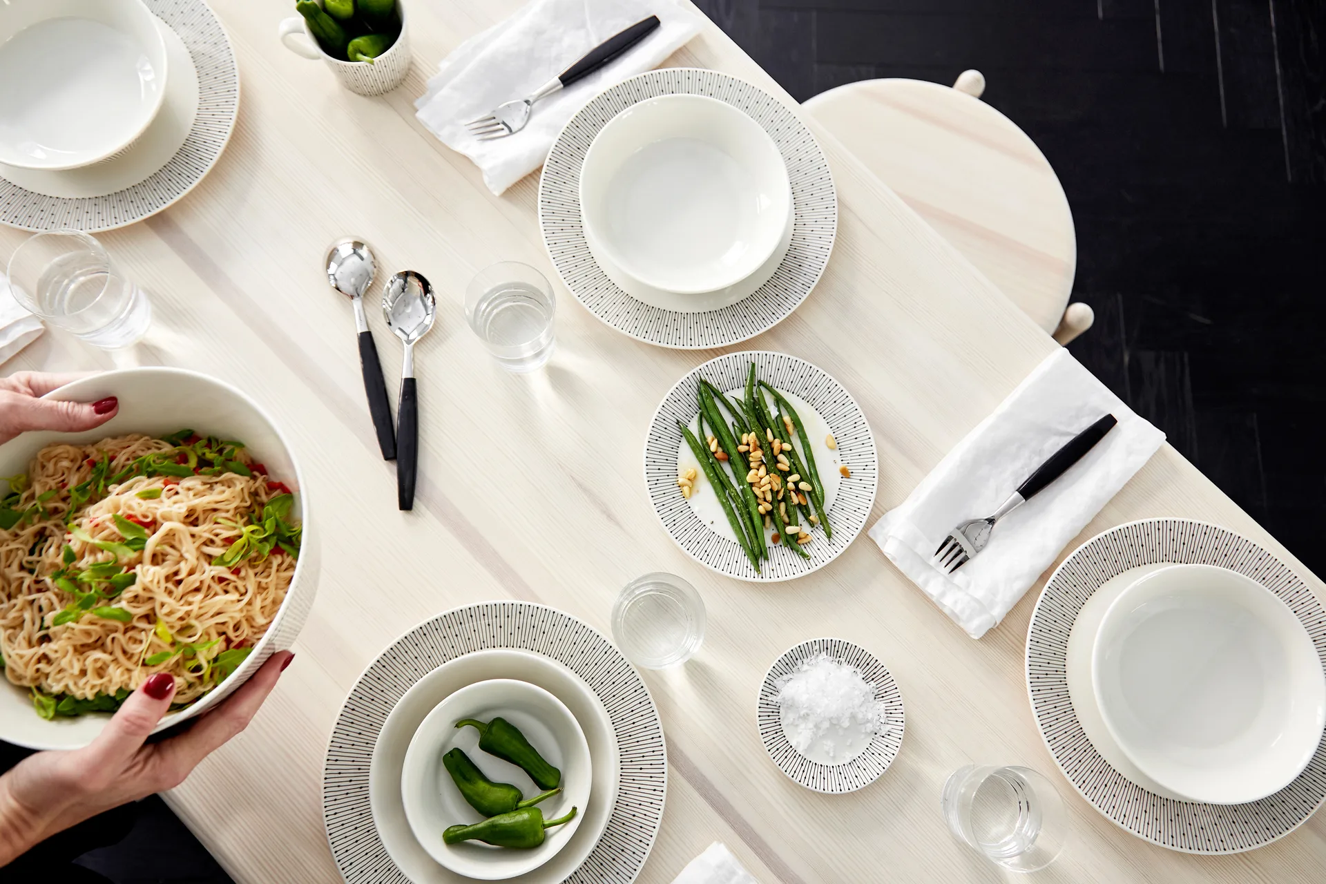 Miska Mainio Sarastus Ø17 cm, Czarnobiała Arabia