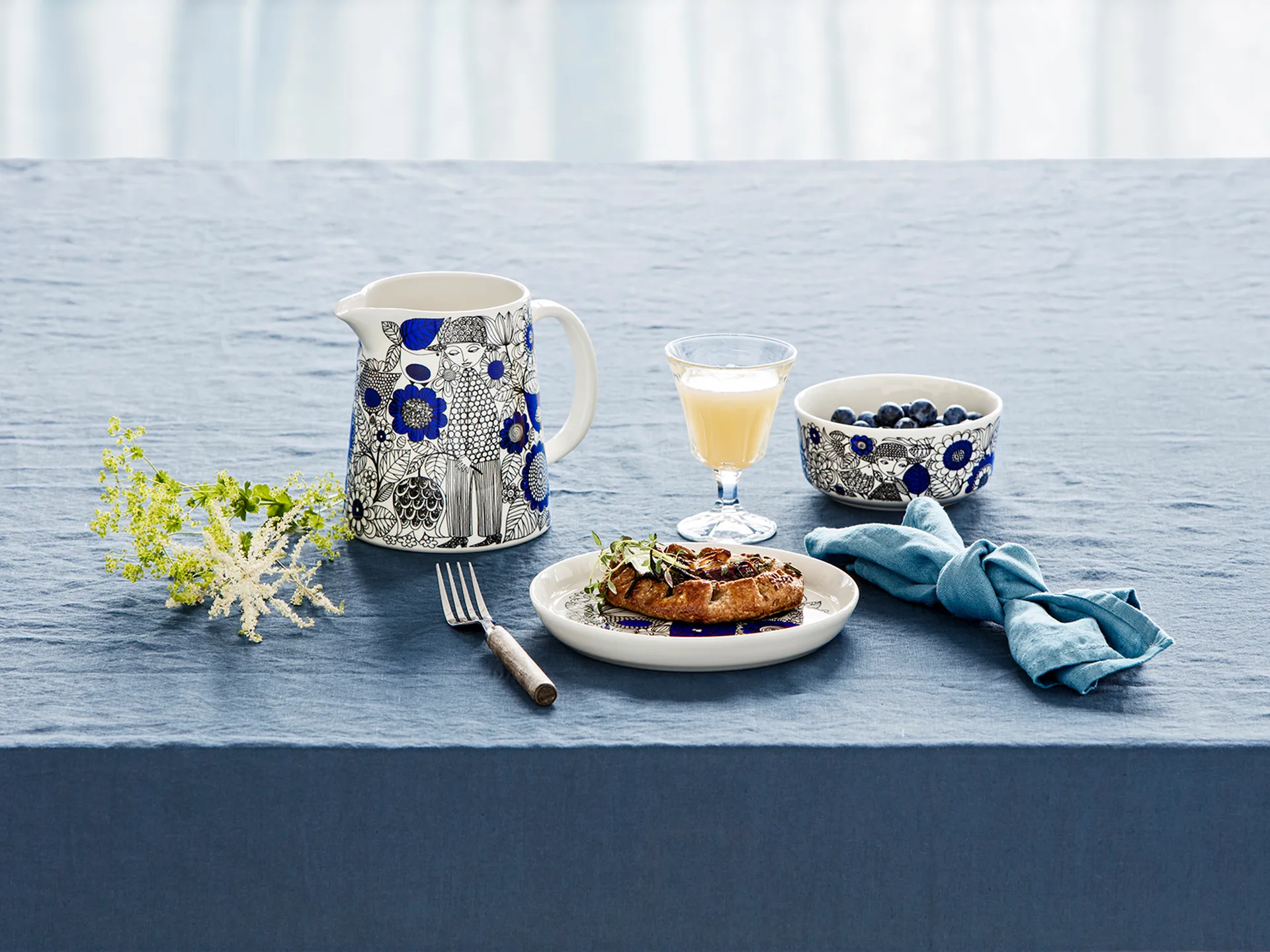 Palargeaali miska Ø13 cm, niebieski Arabia