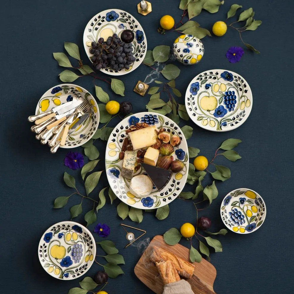 Paratiisi owal talerz 36 cm, niebieski Arabia