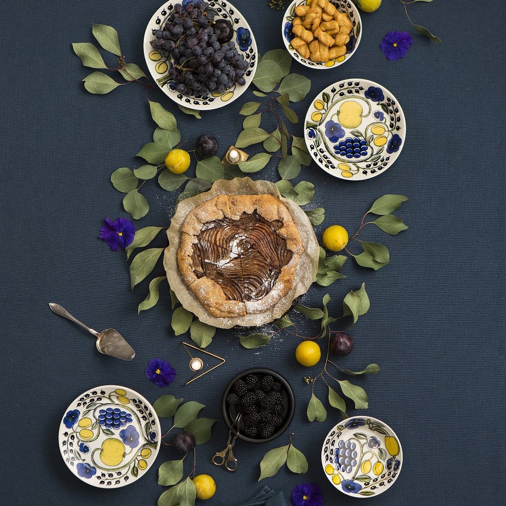 Paratiisi owal talerz 36 cm, niebieski Arabia