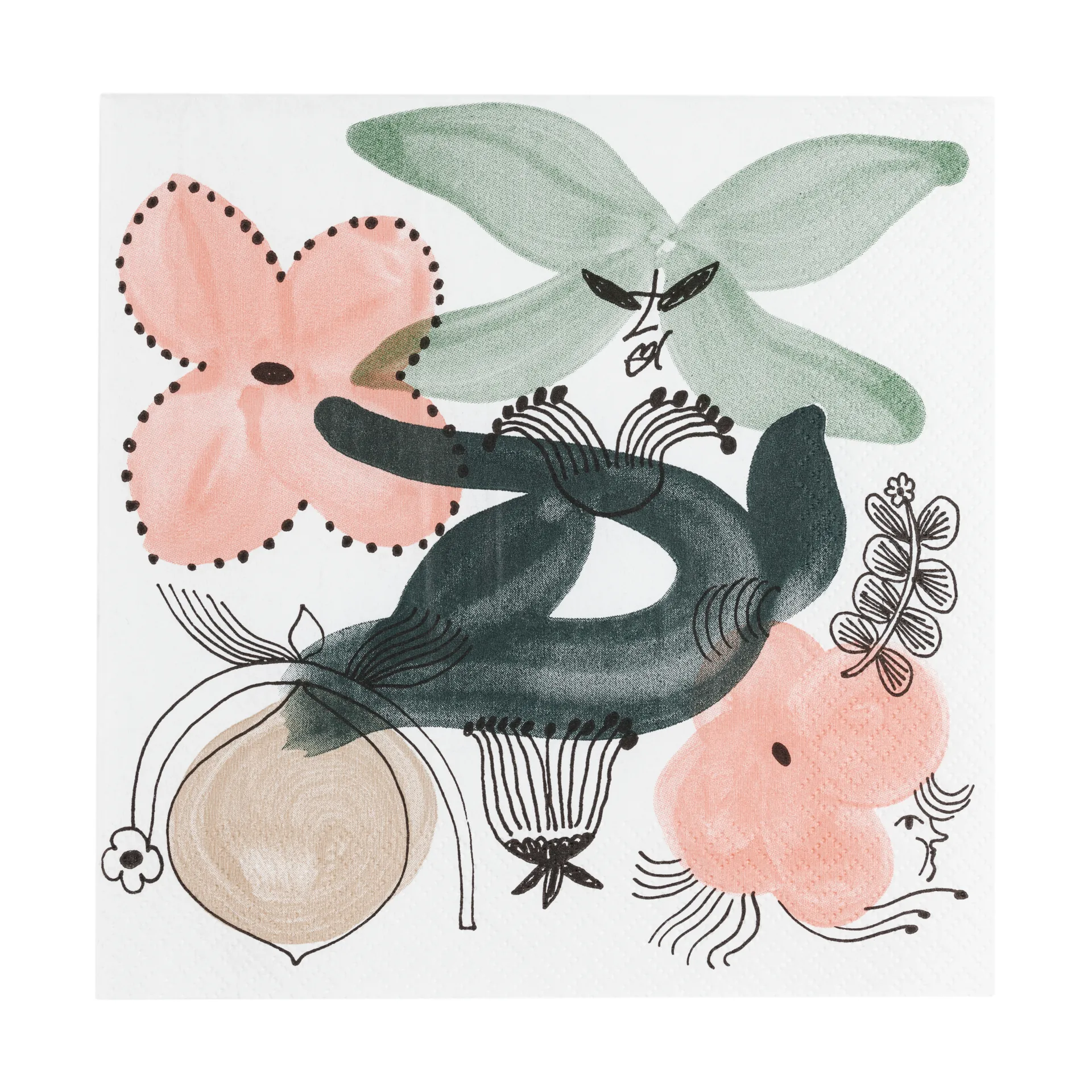 Serwetki Kukkamaa 33x33 cm 20-szt., Zielone Arabia