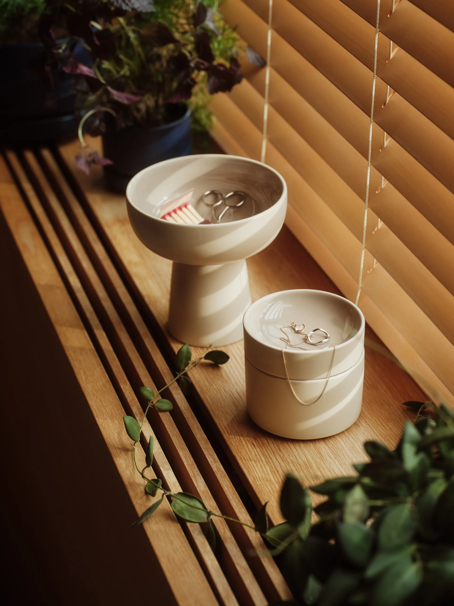 Słoik dekoracyjny Kirnu Ø11x10 cm, Beżowy Arabia