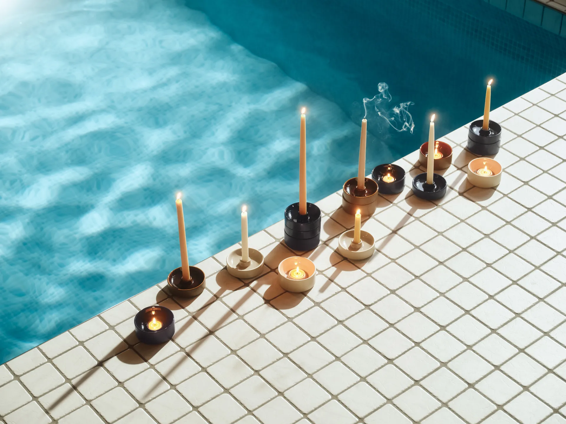 Świecznik Kirnu Ø11x3,5 cm, Niebieski Arabia