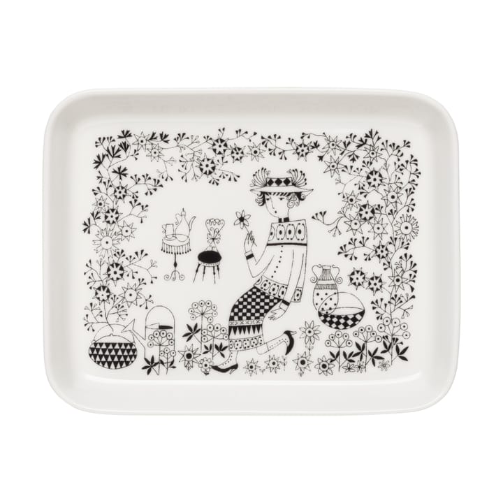 Talerz Emilia 15x19 cm - Czarno-biały - Arabia