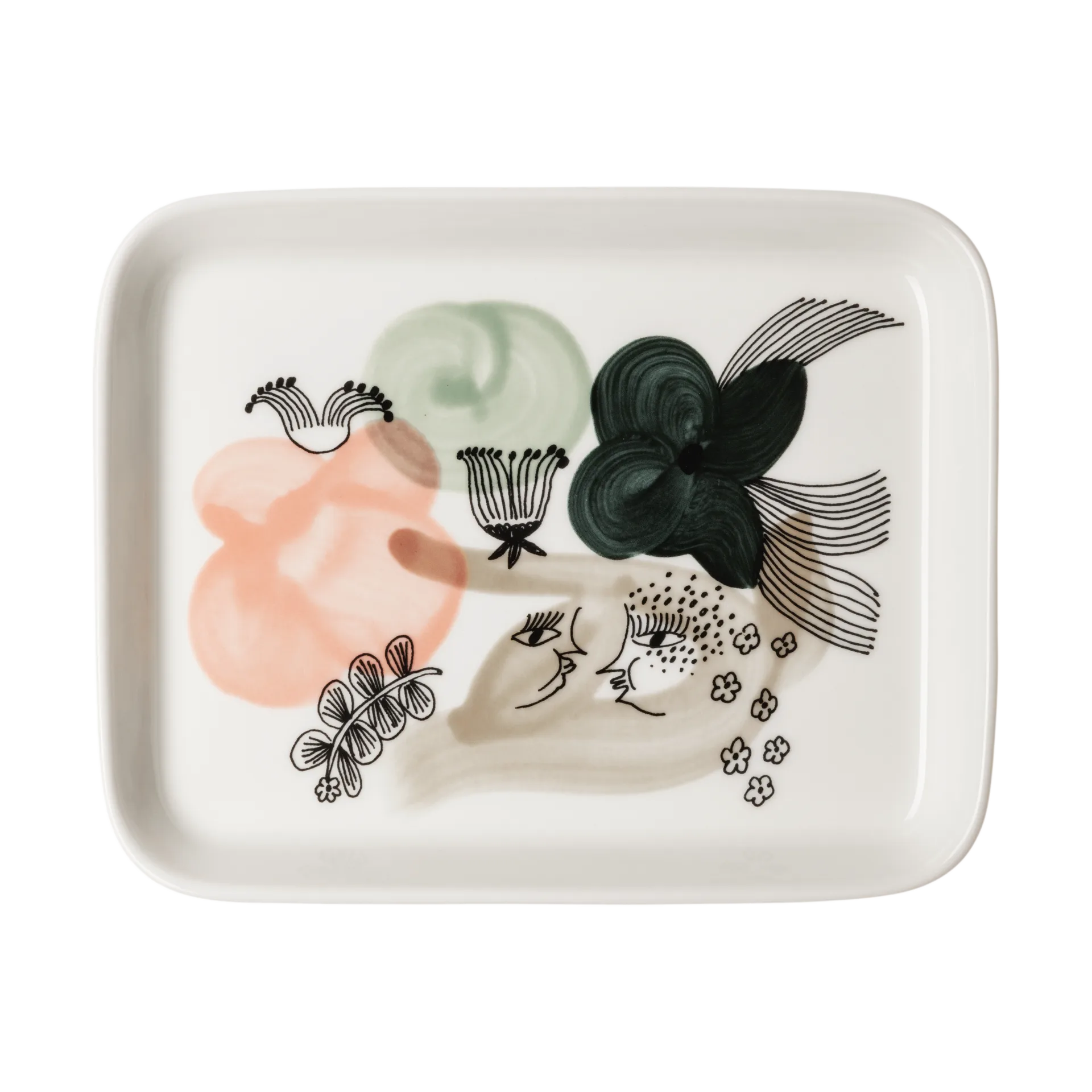 Talerz Kukkamaa 15x19 cm, Zielony Arabia