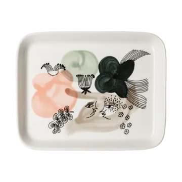 Talerz Kukkamaa 15x19 cm - Zielony - Arabia