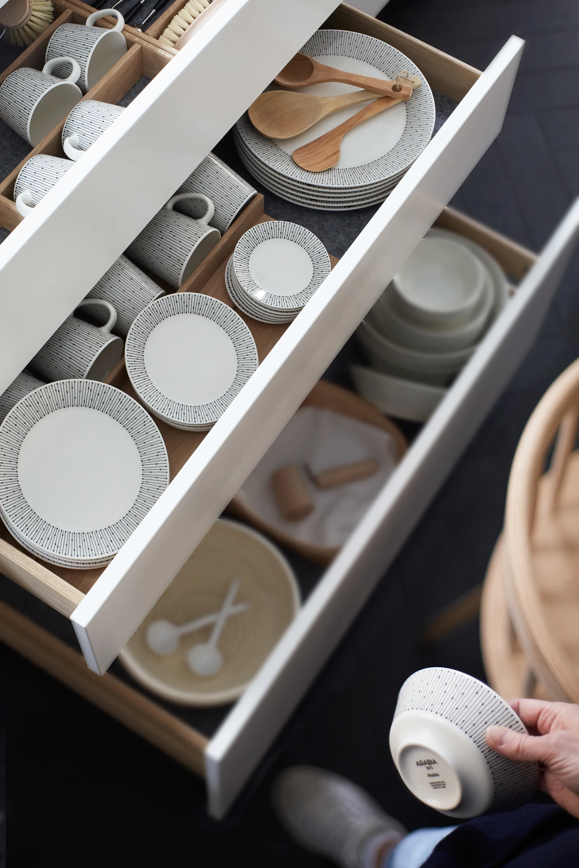 Talerz Mainio Sarastus Ø19 cm, Czarnobiały Arabia