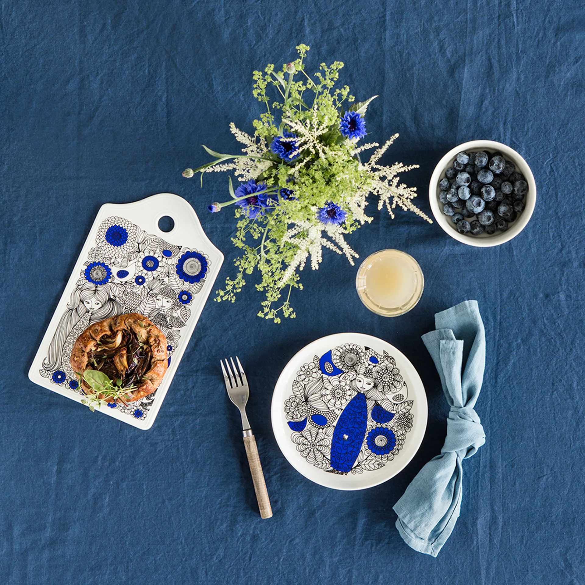 Talerz Palargeaali Ø19 cm, niebieski Arabia