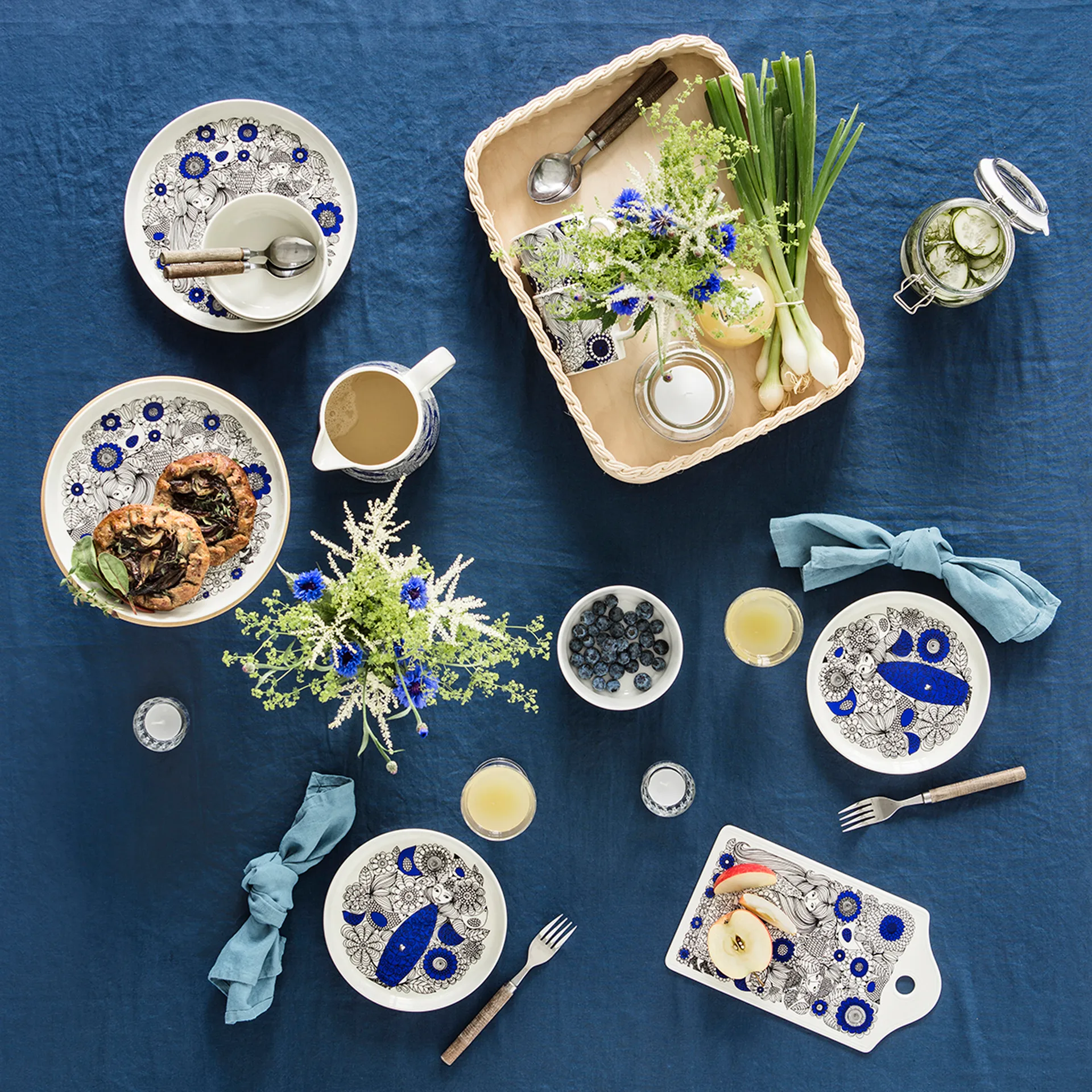 Talerz Palargeaali Ø19 cm, niebieski Arabia