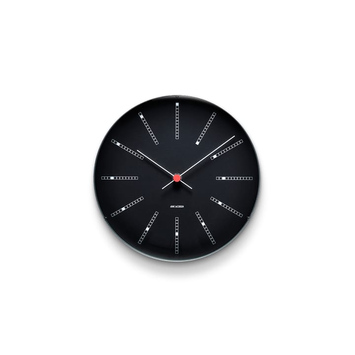 AJ Bankers zegar ścienny czarny - Ø 21 cm - Arne Jacobsen Clocks