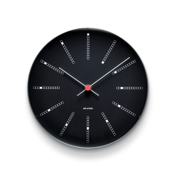 AJ Bankers zegar ścienny czarny - Ø 29 cm - Arne Jacobsen Clocks