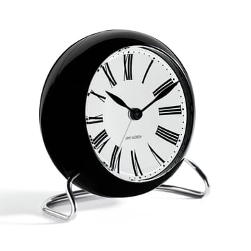 AJ Rzymski zegar stołowy - czarny - Arne Jacobsen Clocks