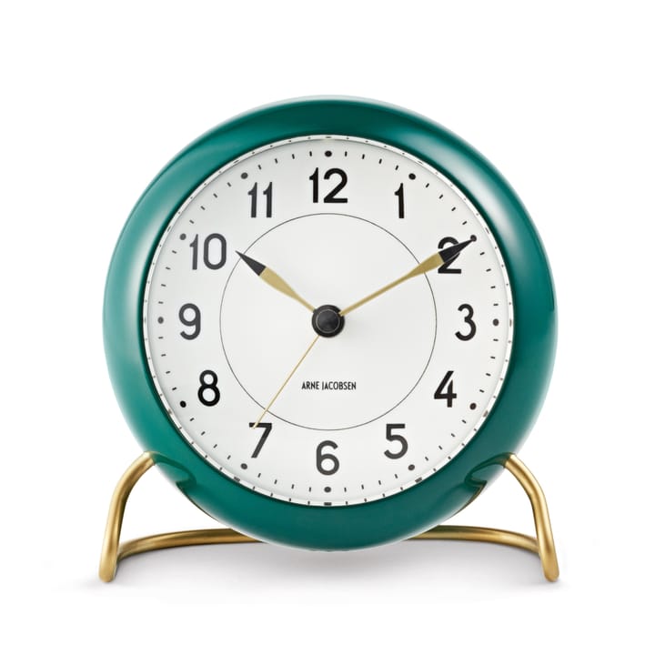AJ Station zegar stołowy zielony - zielony - Arne Jacobsen Clocks