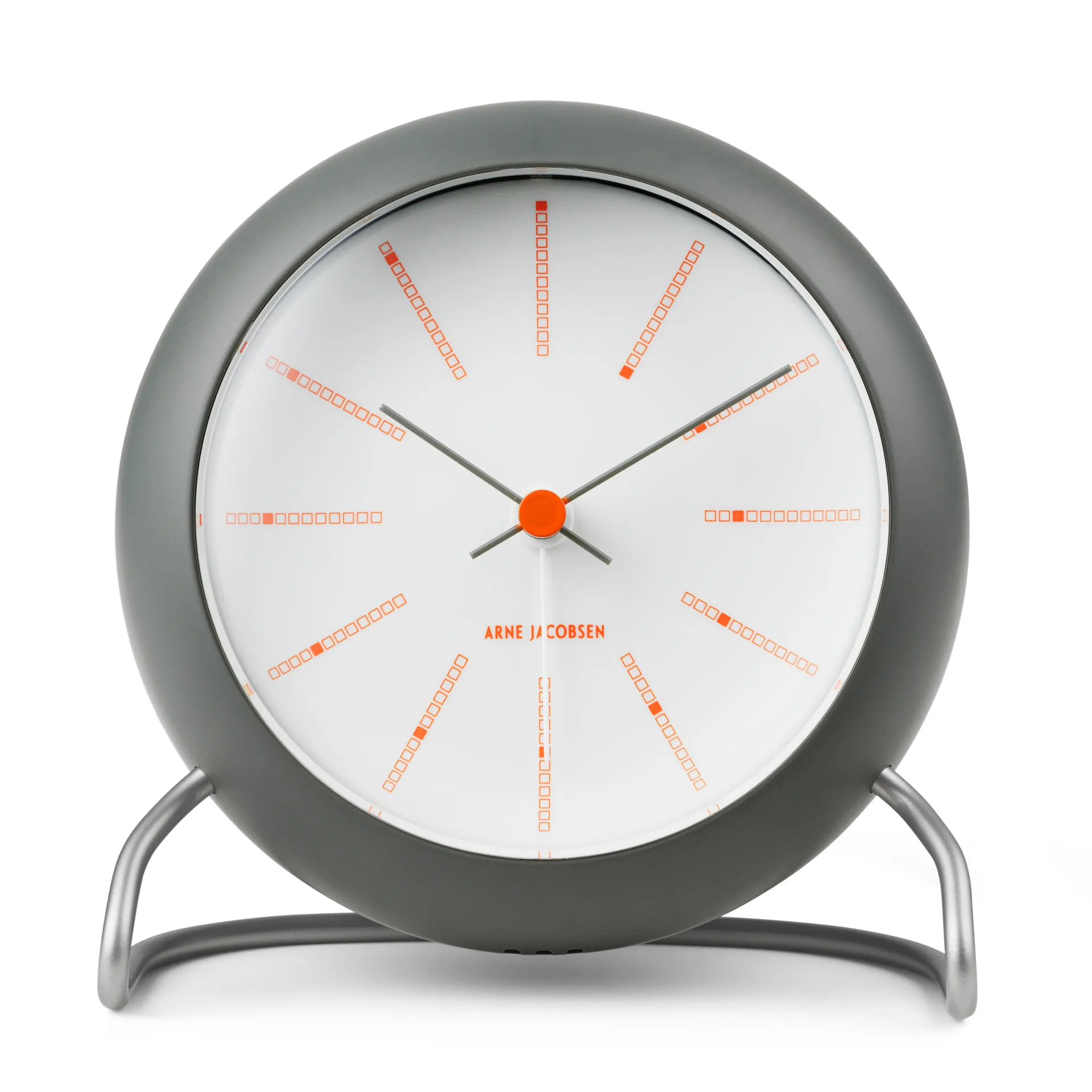 AJ Zegar stołowy Bankierzy Ø11 cm, Ciemnoszary Arne Jacobsen Clocks