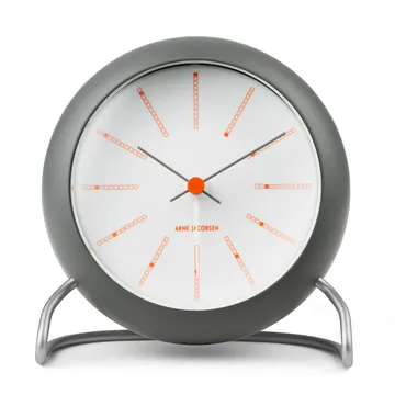 AJ Zegar stołowy Bankierzy Ø11 cm - Ciemnoszary - Arne Jacobsen Clocks