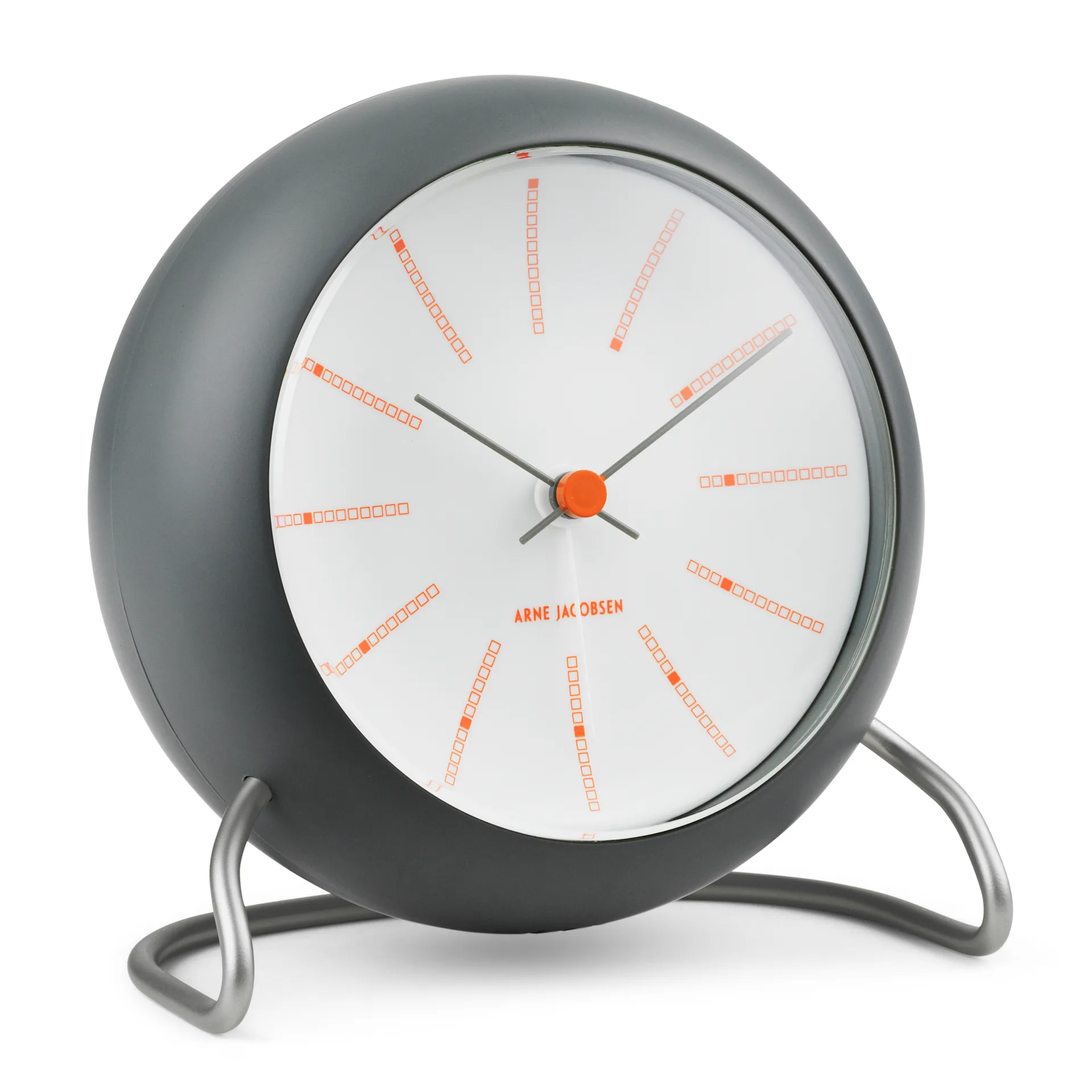 AJ Zegar stołowy Bankierzy Ø11 cm, Ciemnoszary Arne Jacobsen Clocks
