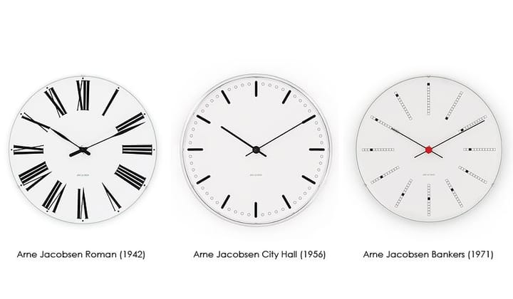 Zegar ścienny  Bankers  Arne Jacobsen - Ø 160 mm - Arne Jacobsen Clocks