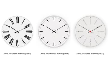 Zegar ścienny  Bankers  Arne Jacobsen - Ø 210 mm - Arne Jacobsen Clocks