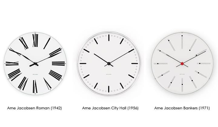 Zegar ścienny  Bankers  Arne Jacobsen - Ø 210 mm - Arne Jacobsen Clocks
