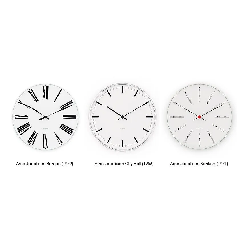 インテリア時計 ARNE JACOBSEN Bankers Wall Clock 290mm ARNE JACOBSEN ［ wall clock BANKERS 290mm ］特典付 国内正規