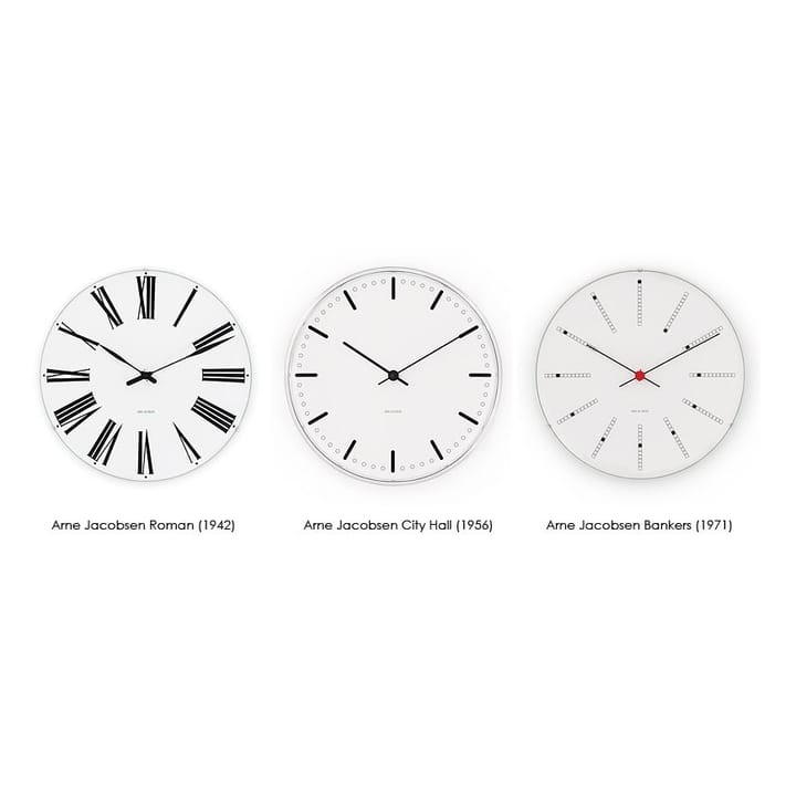 Zegar ścienny  Bankers  Arne Jacobsen - Ø 290 mm - Arne Jacobsen Clocks