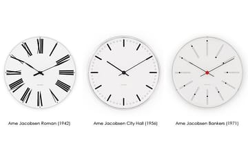 Zegar ścienny  Bankers  Arne Jacobsen - Ø 480 mm - Arne Jacobsen Clocks