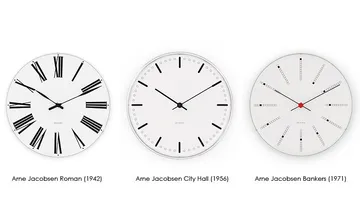 Zegar ścienny City Hall Arne Jacobsen  - Biały, Ø29 cm - Arne Jacobsen Clocks