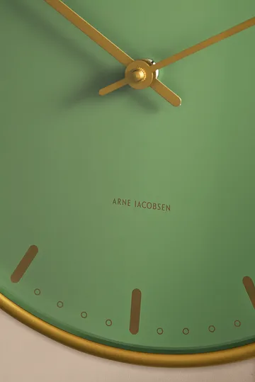 Zegar ścienny City Hall Arne Jacobsen - Zielony, Ø21 cm - Arne Jacobsen Clocks