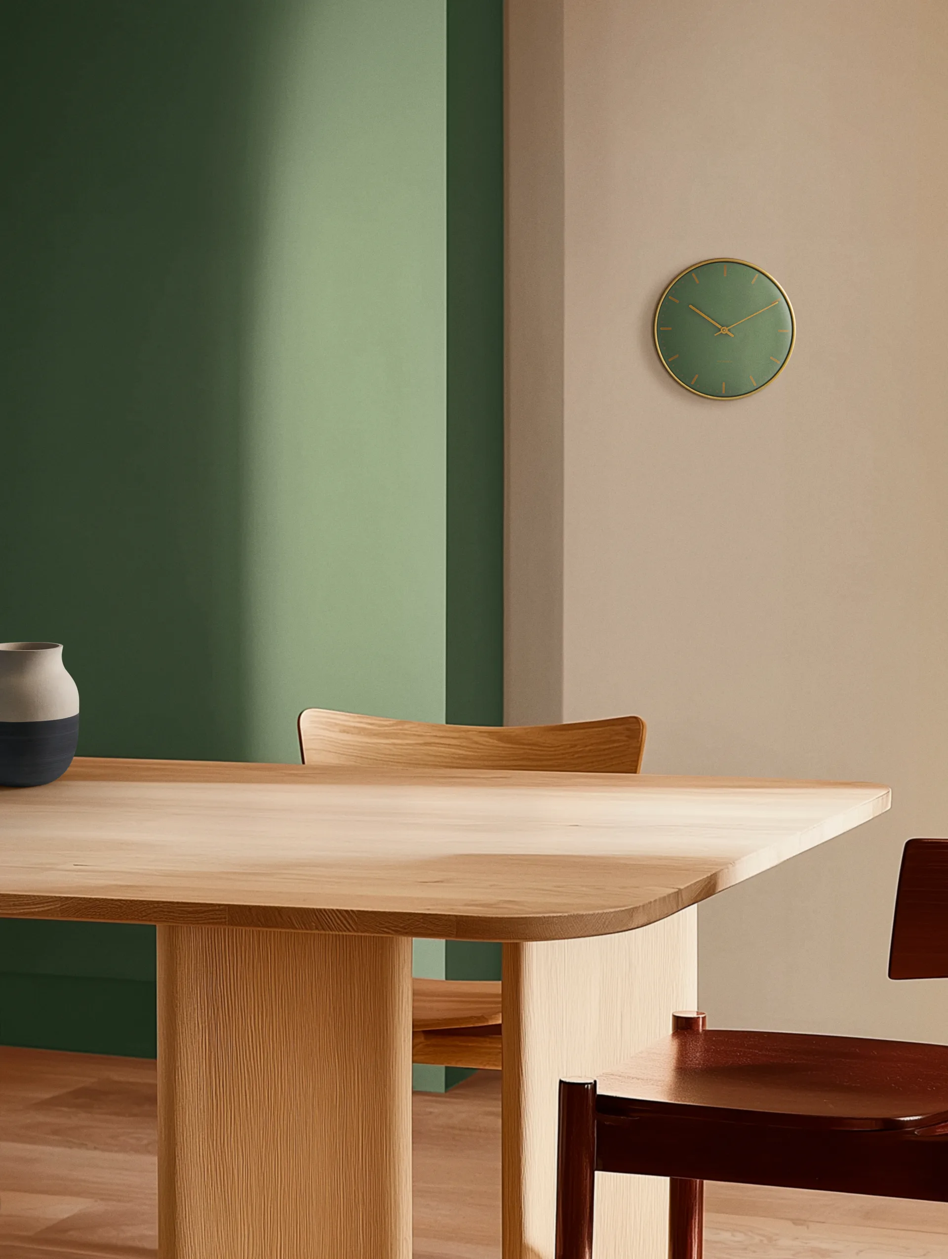 Zegar ścienny City Hall Arne Jacobsen, Zielony, Ø21 cm Arne Jacobsen Clocks