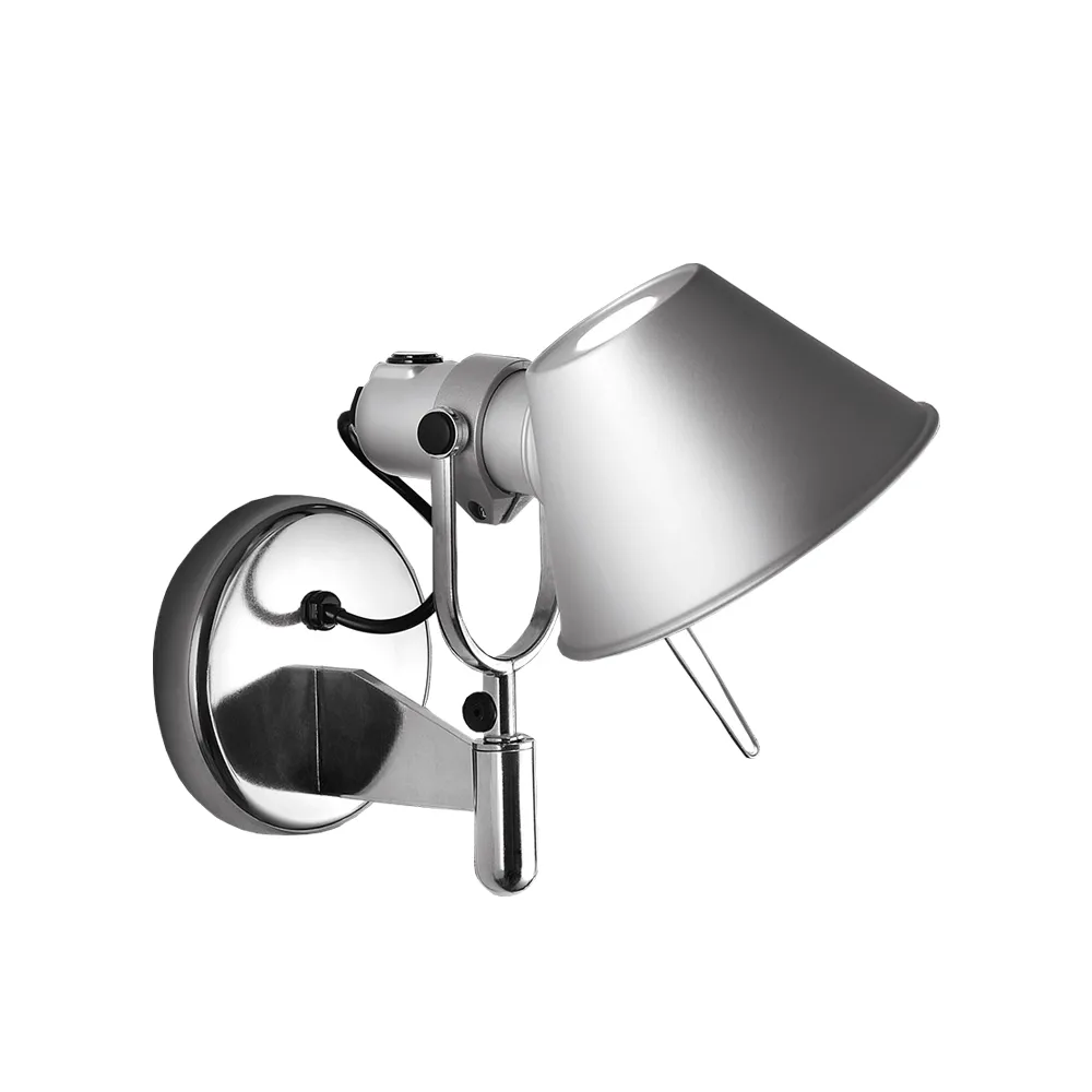 Lampa ścienna Tolomeo Faretto, aluminium, z przyciskiem on-off Artemide