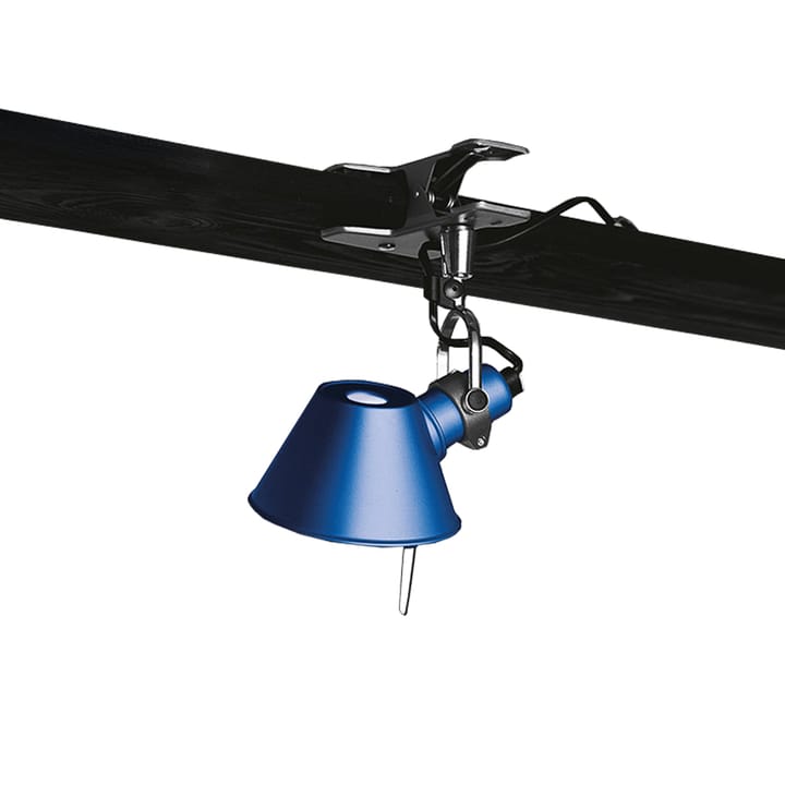 Lampa ścienna Tolomeo Micro Pinza z klamrą mocującą - niebieski - Artemide