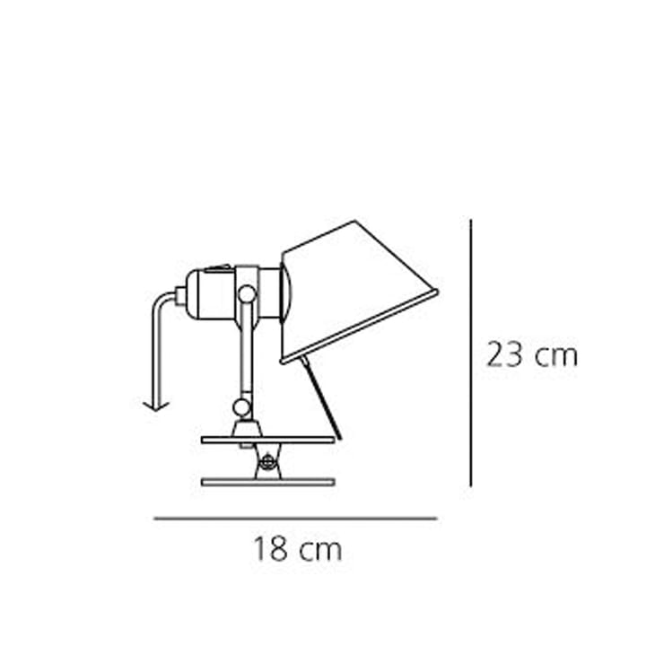 Lampa ścienna Tolomeo pinza, aluminium, led Artemide
