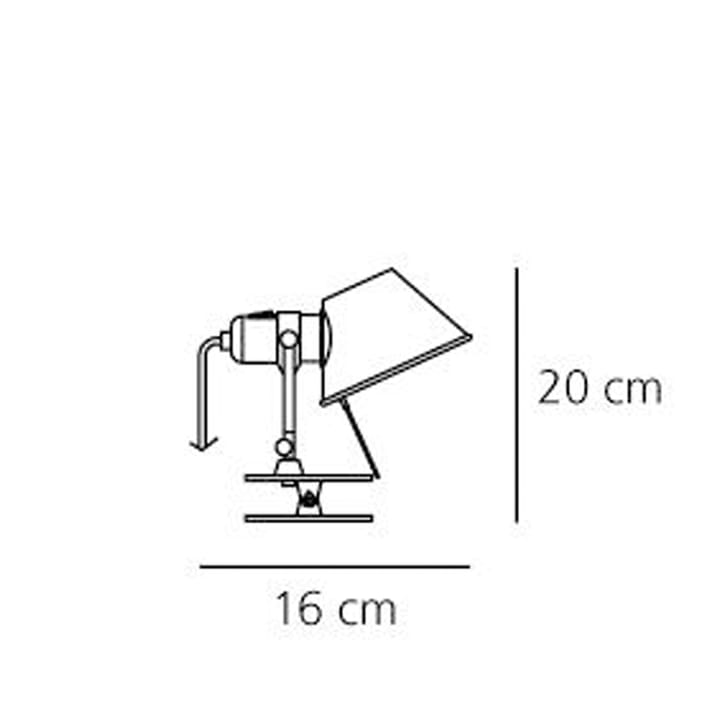 Lampa ścienna Tolomeo Pinza Micro LED, aluminium, led Artemide