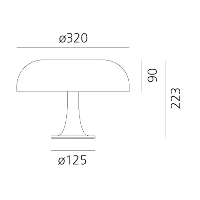 Lampa stołowa Nessino, Rubinowa czerwień Artemide