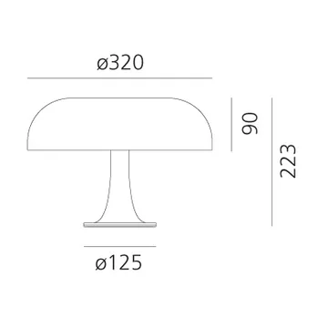 Lampa stołowa Nessino - Rubinowa czerwień - Artemide